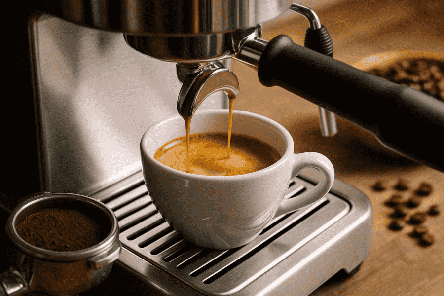 Espresso abwiegen