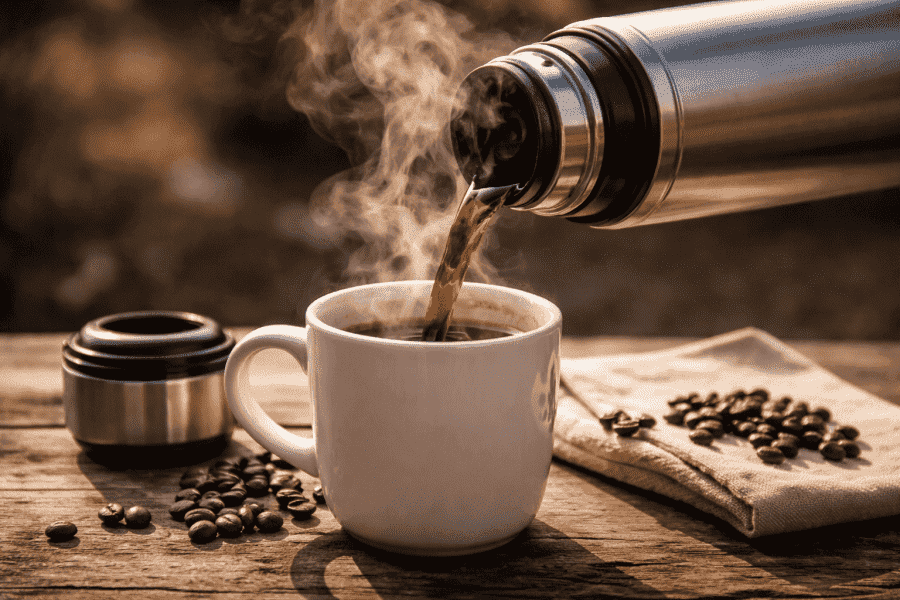 Wie lange bleibt Kaffee in einer Thermoskanne warm?