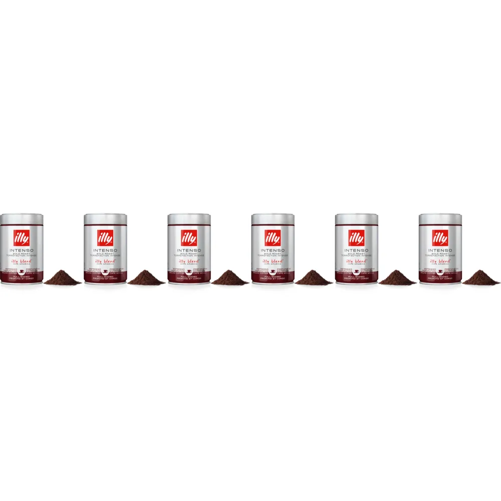 illy Intenso - gemahlener Kaffee - 6 x 250 Gramm