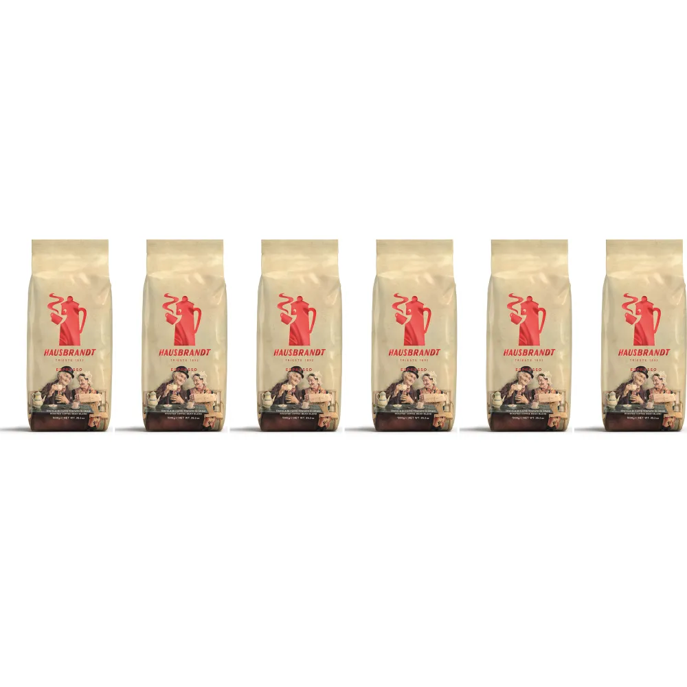 Hausbrandt Espressokaffee (Nonnetti) - Kaffeebohnen - 6 x 1 Kilo