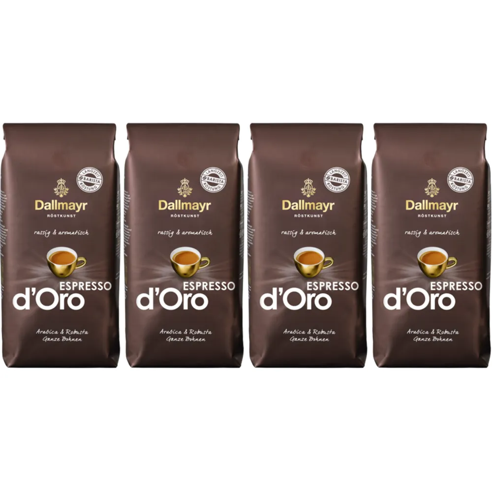 Dallmayr Espresso d&#39;Oro - Kaffeebohnen - 4 x 1 Kilo