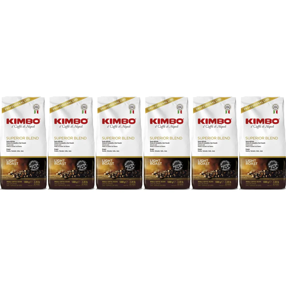 Kimbo Superior Blend - Kaffeebohnen - 6 x 1 Kilo