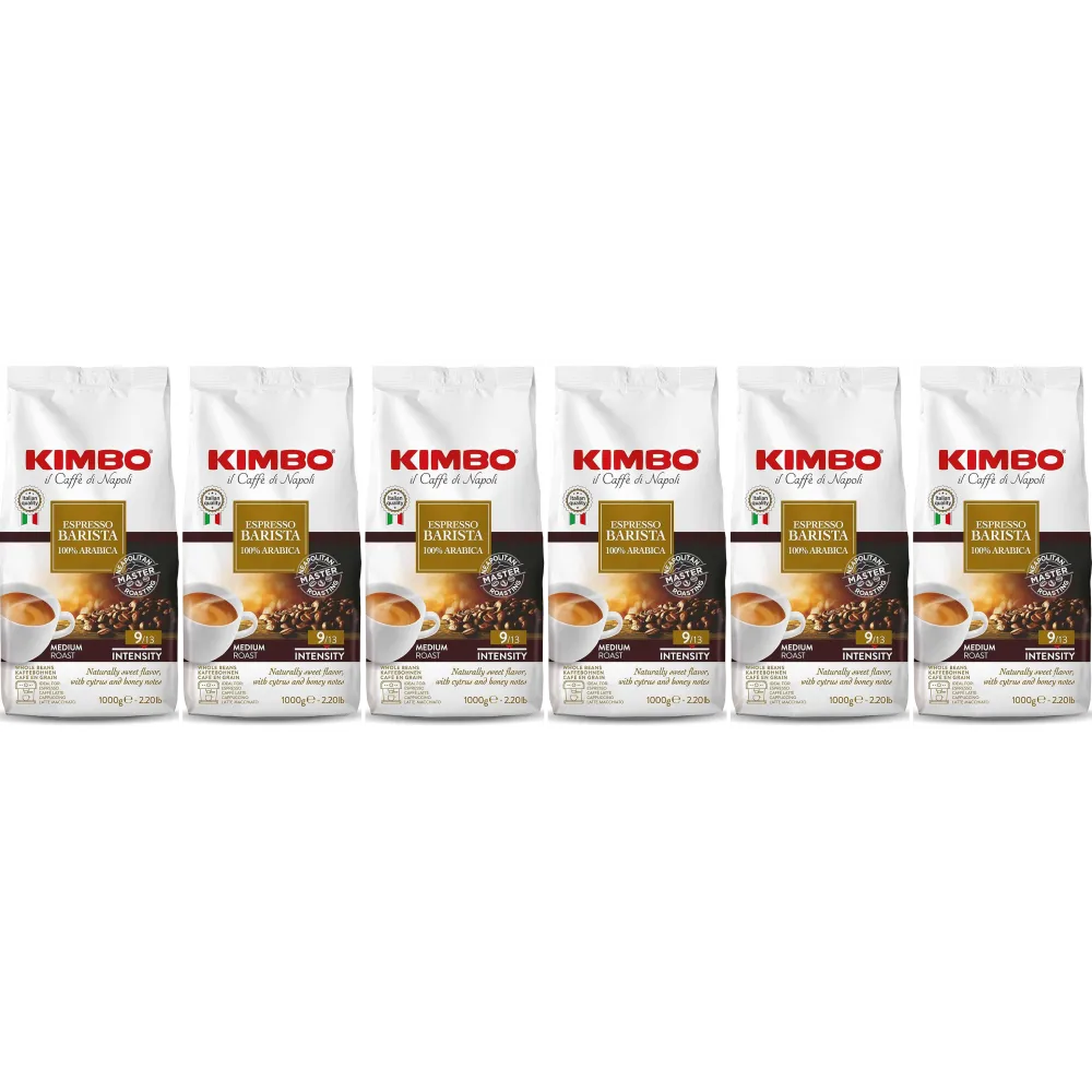 Kimbo Espresso Barista 100% Arabica - Kaffeebohnen - 6 x 1 Kilo
