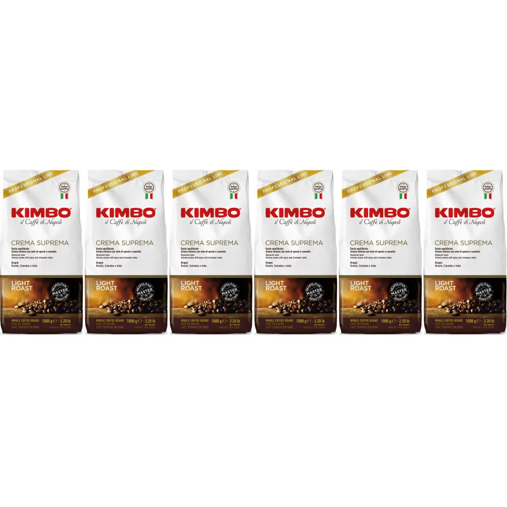 Kimbo Crema Suprema - Kaffeebohnen - 6 x 1 Kilo