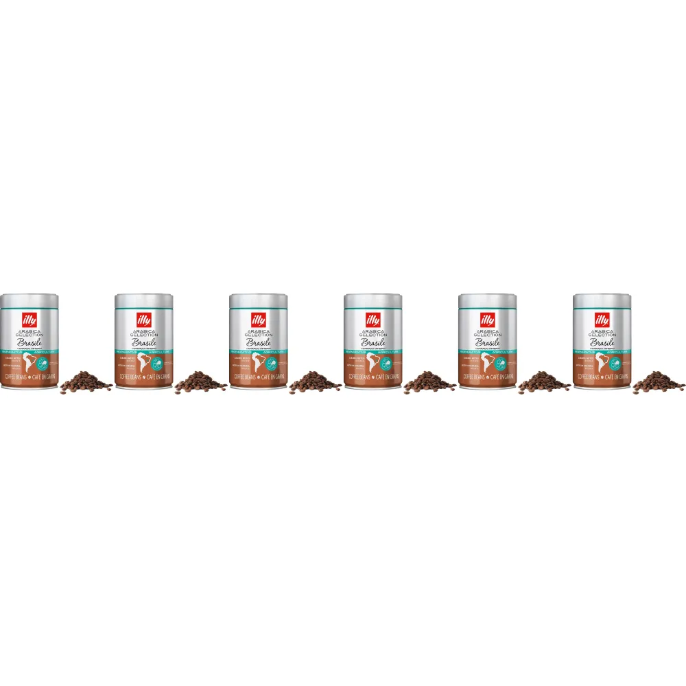 illy Arabica Selection Brasilien Cerrado Mineiro - Kaffeebohnen - 6 x 250 Gramm