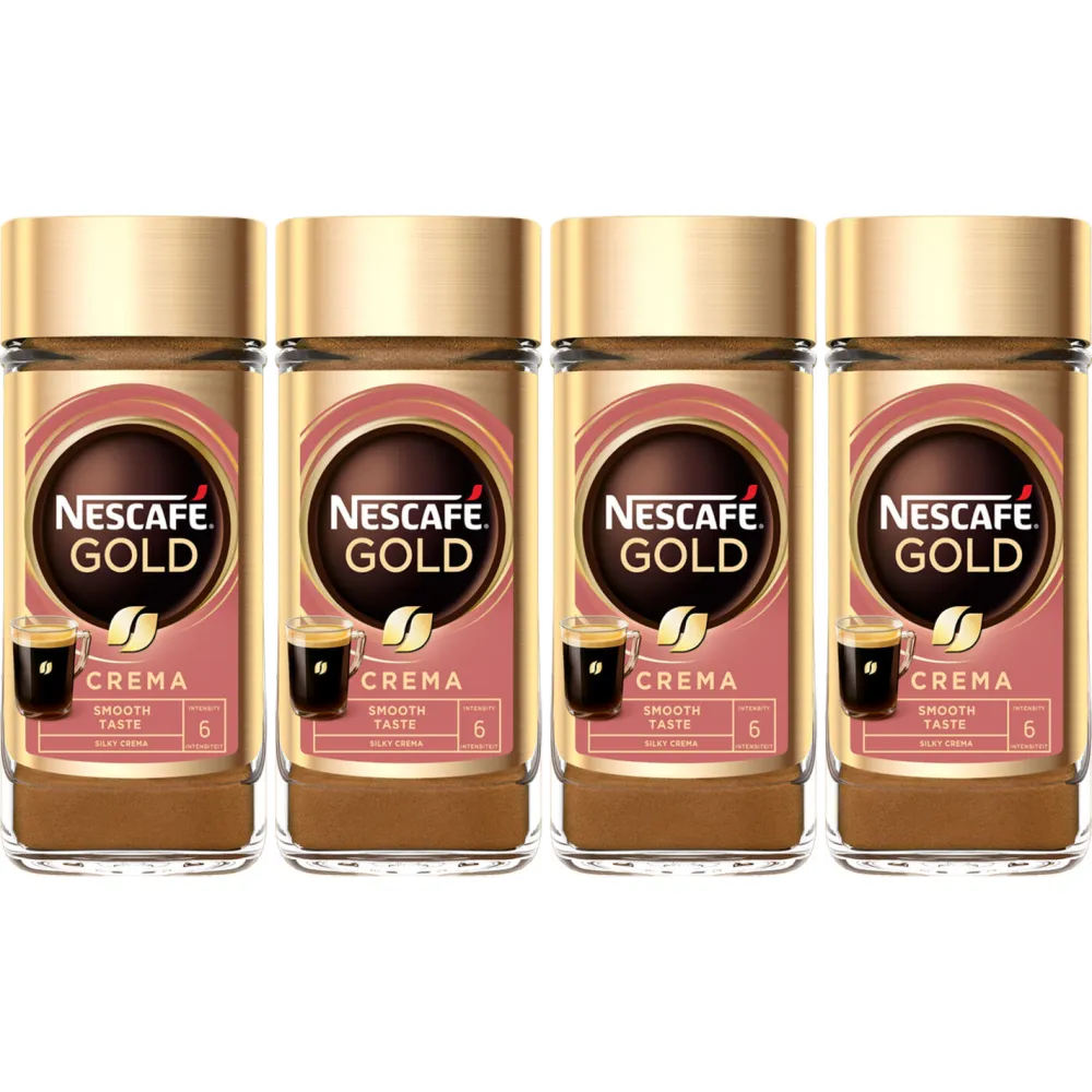Nescafé Gold Crema - löslicher Kaffee - 4 x 100 Gramm