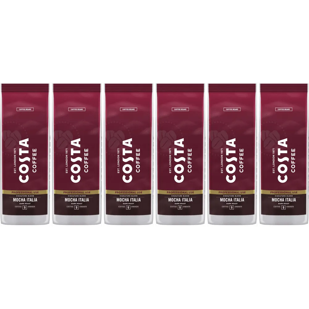 Costa Coffee Professional Mocha Italia Dark Roast - Kaffeebohnen - 6 x 1 Kilo