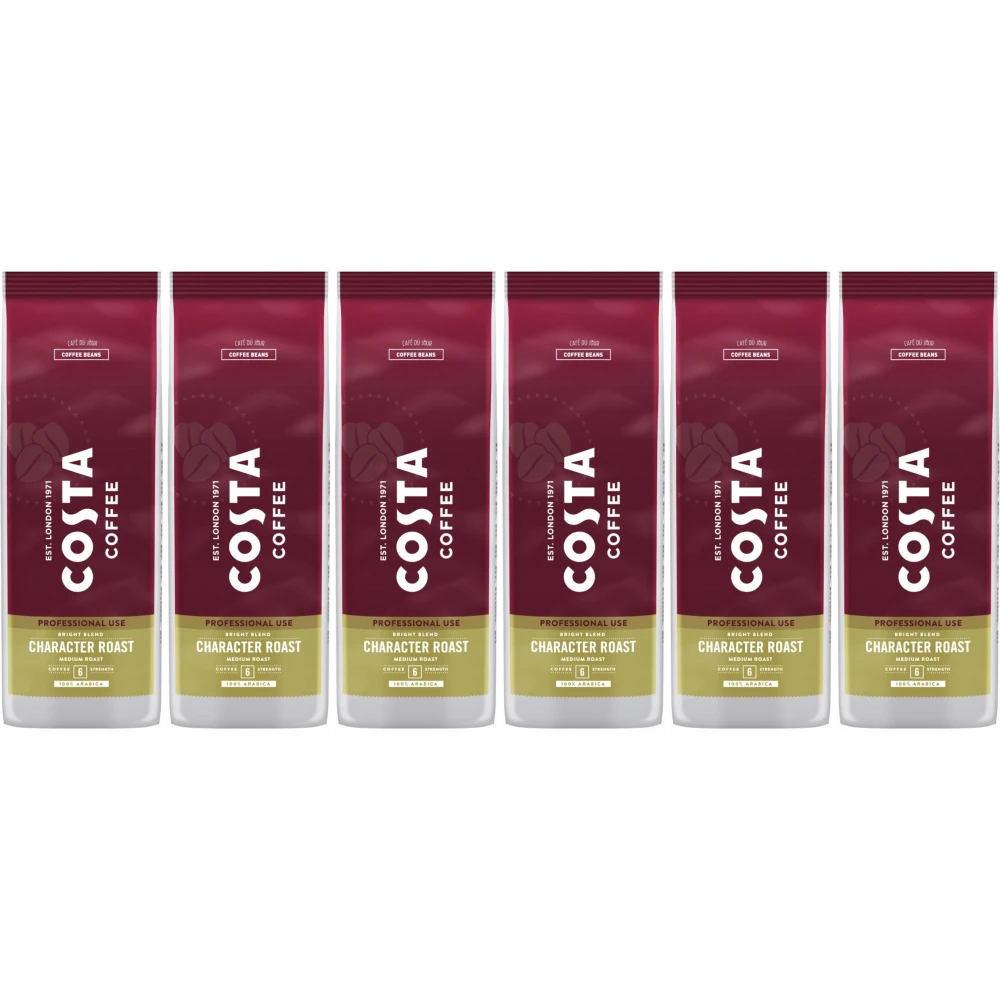 Costa Coffee Character Bright Blend Medium Roast - Kaffeebohnen - 6 x 1 Kilogramm