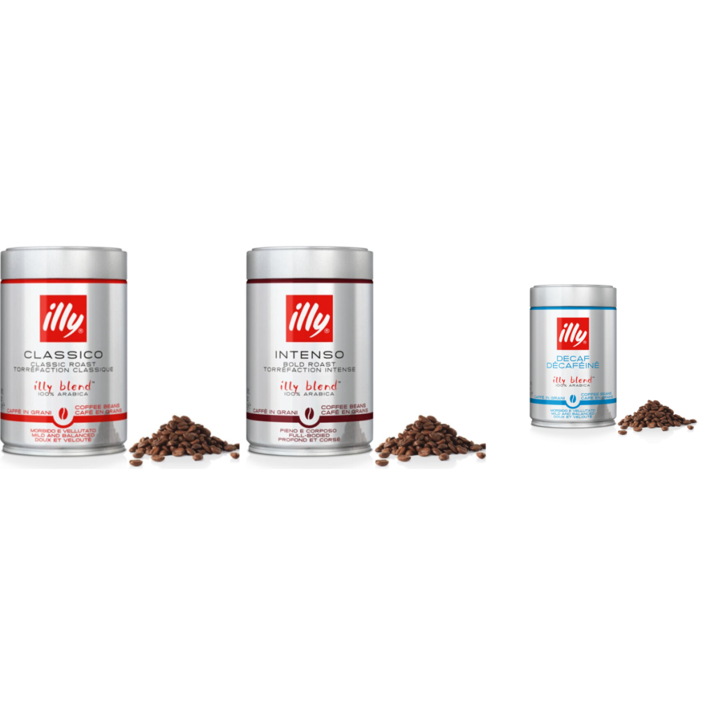 illy Espresso Probierpaket mit Decaf - Kaffeebohnen - 3 x 250 Gramm