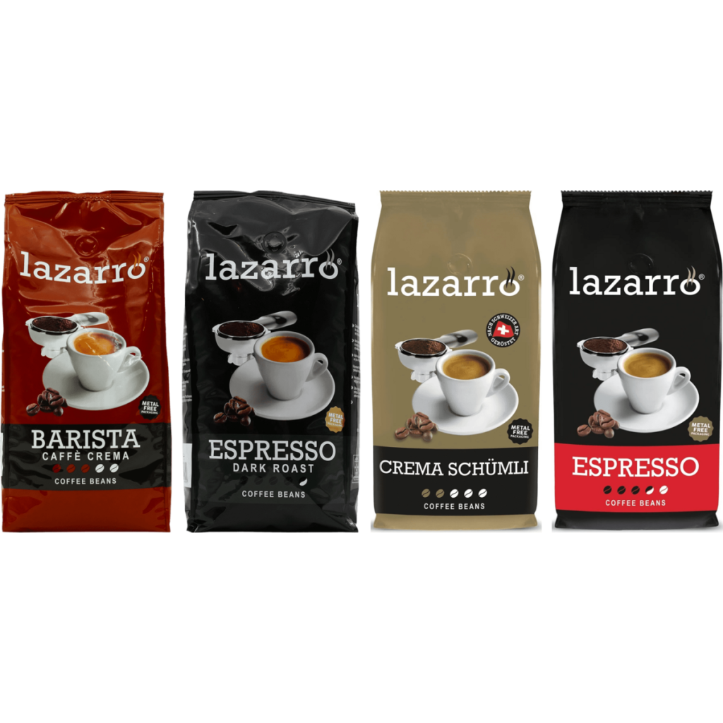 Lazarro Probierpaket - Kaffeebohnen - 4 x 1 Kilo