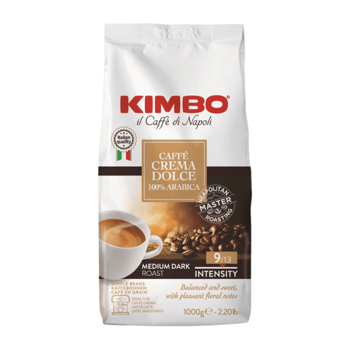 Kimbo Dolce Crema - Kaffeebohnen - 1 Kilo