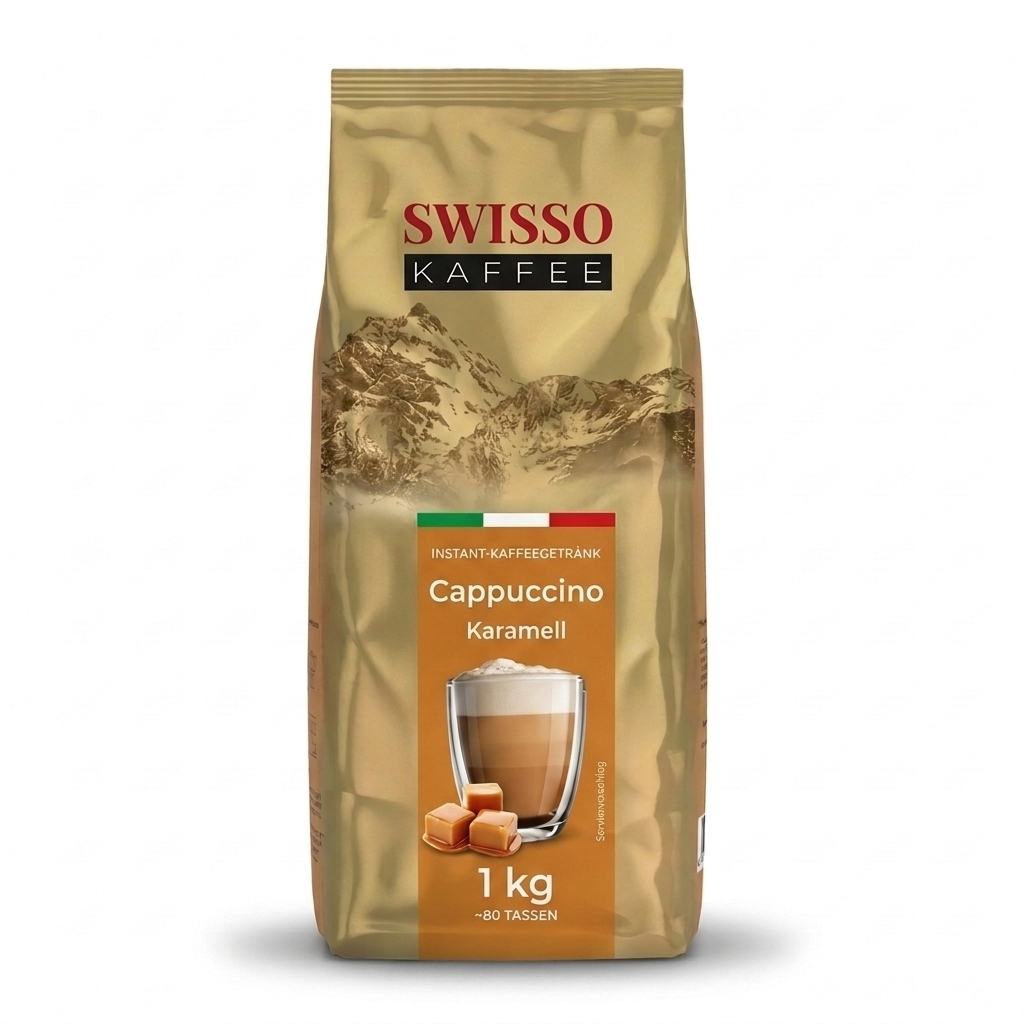Swisso Kaffee Cappuccino Karamell - Instant-Cappuccino - 1 Kilo