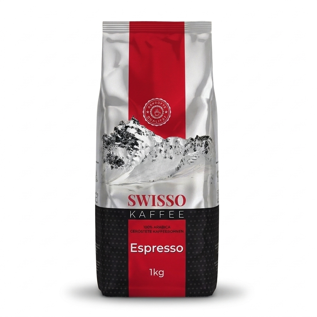 Swisso Kaffee Espresso - Kaffeebohnen - 1 Kilo