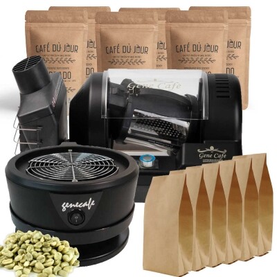 Gene Café CBR101 Kaffeeröster (schwarz) professionelles Starterpaket inkl. Kühler