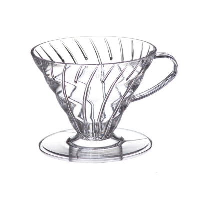 Hario V60 Tröpfler - Kunststoff transparent - Größe 02 (VD-02T/VDR-02T)