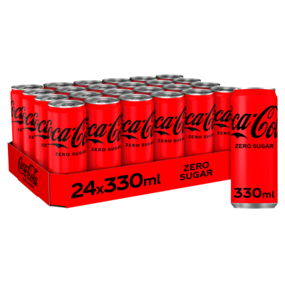 Coca Cola Zero 330 ml. / Tablett 24 Dosen (HR / Sleek Can)
