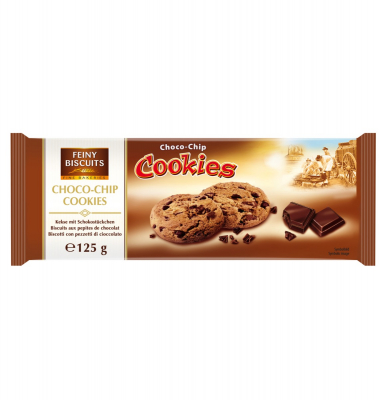 Choco-Chip Cookies - Kekse mit Schokoladenstückchen - 125 Gramm