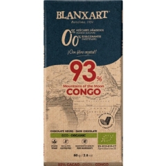 Blanxart - Kongo 0,0% Zuckerzusatz - 93% dunkle Schokolade (Bio)