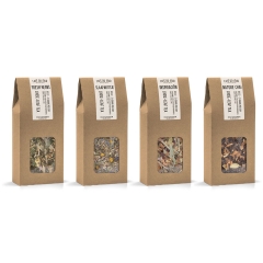 Café du Jour frischer loser Tee - würziges Quartett - 4 x 100 Gramm