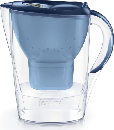 Brita - Wasserfilterkanne Marella Blau + 1 MAXTRA+ Filterkartusche 2,4 L