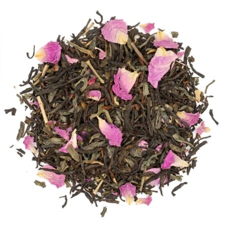Rose Garden - schwarzer und grüner Tee - 100 Gramm loser Tee