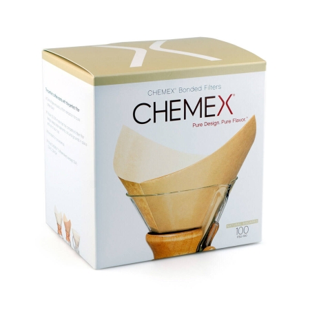 Chemex Kaffeefilter - FSU-100 Bonded (gefaltet) & natur - 100 Stück