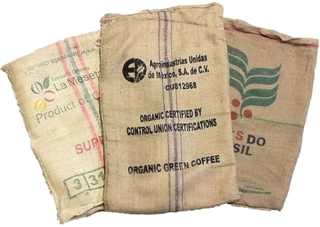 Gebrauchte Kaffeesäcke aus Jute (10 Stück)
