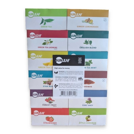 Sunleaf Sortimentspackung, 12 x 25 Teebeutel