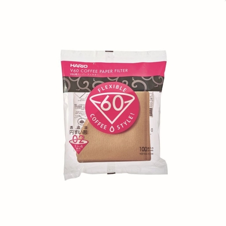 Hario V60 Kaffeefilter, Größe 02, Farbe braun (VCF-02-100M), 100 Stück