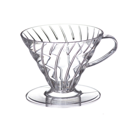 Hario V60 Dripper - transparenter Kunststoff - Größe 02 (VD-02T/VDR-02T)
