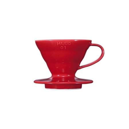 Hario V60 Dripper - Porzellan rot - Größe 01