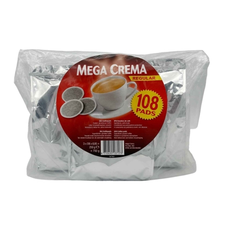 Mega Crema Regular - Kaffeepads - 108 Stück