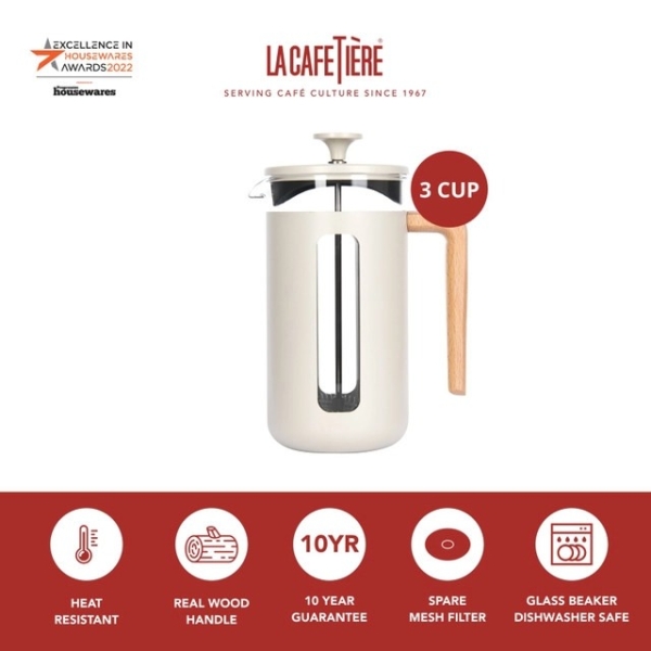 La Cafetière - Pisa Cafetiere Crème - 3 kops