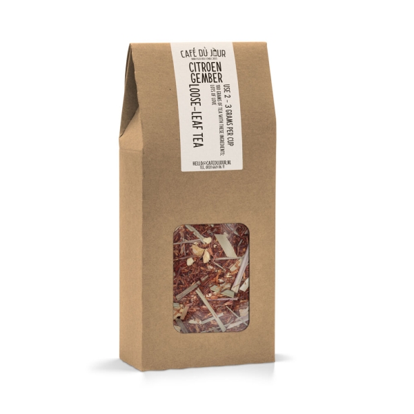 Citroen & Gember - Rooibos thee 100 gram - Café du Jour losse thee