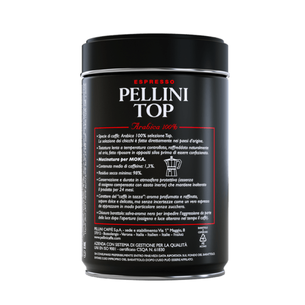 Pellini Top - Gemalen koffie in blik - 250 gram