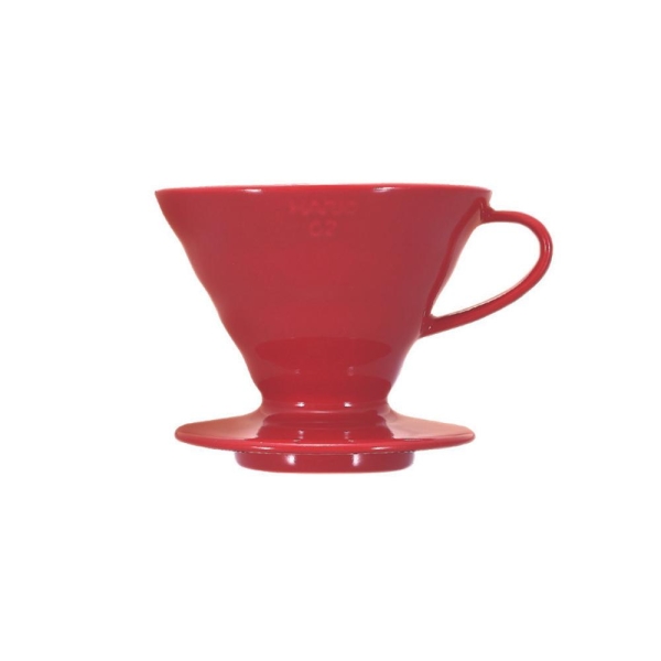 Hario V60 dripper porselein rood maat 02