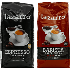 Lazarro Bohnen Duo - Dark Roast & Caffè Crema 2 x 1 Kilo