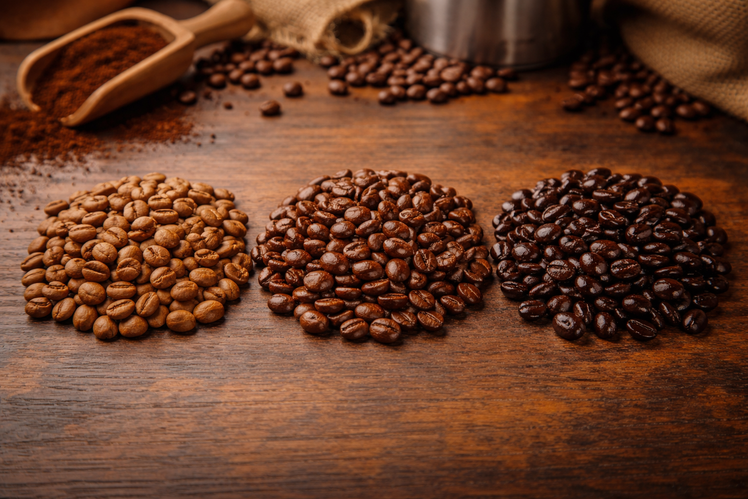 Was ist der Unterschied zwischen Light Roast, Medium Roast und Dark Roast?