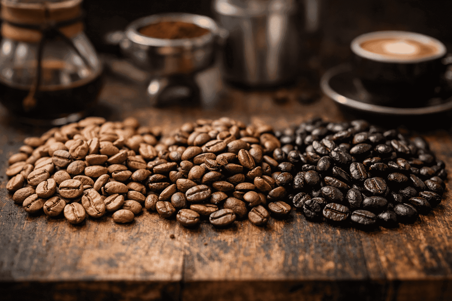 Was ist der Unterschied zwischen Light, Medium und Dark Roast?