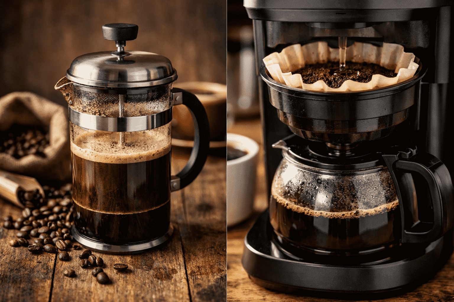 Was ist der Unterschied zwischen French Press und Filterkaffee?